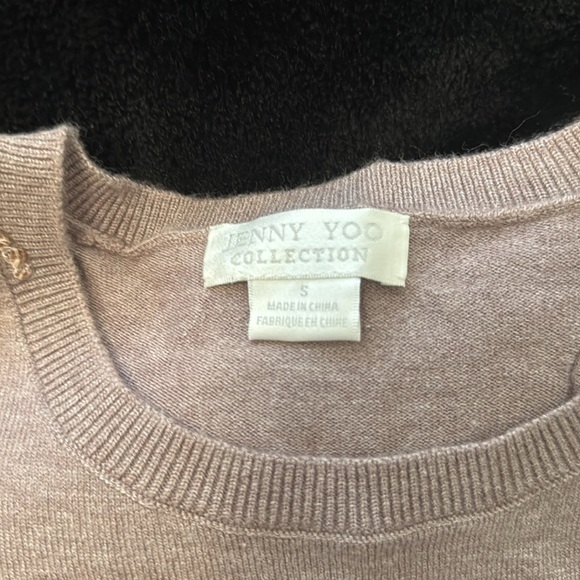 Jenny Yoo sequence embellished 3/4 sleeve sweater - Picture 5 of 9